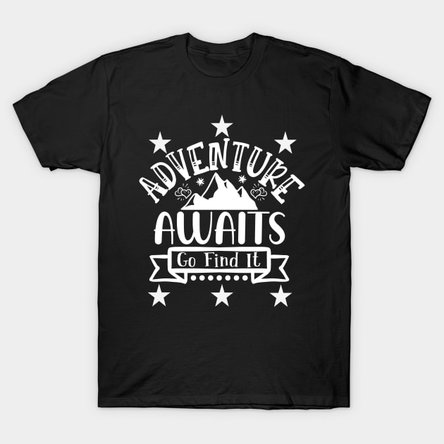 Cute Camping Hiking Adventure Design T-Shirt by Animal Specials